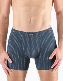 GINA pánské boxerky s delší nohavičkou, delší nohavička, šité, s potiskem 74170P