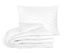 SET Merkado peřina a polštář - 140x200 + 70x90 cm bílá