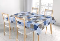 Ubrus ADÉLA - 100x100 cm Patchwork modrá