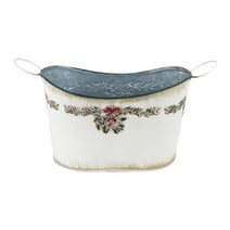 Vánoční plechový obal oválný K3904/2 - 23 cm