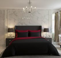 Saténové povlečení LUXURY COLLECTION tmavě hnědé/béžové