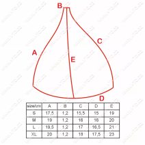 Košíčky do plavek / korzetů velikost L (vel. 40)