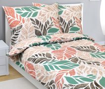 Povlečení bavlněné Zelená,Hořčicová,Béžová 90/499