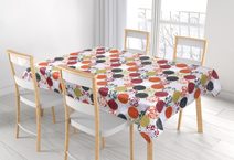 Ubrus BERTA - 100x100 cm Hnědá,Vínová,Oranžová