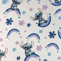 JERRY FABRICS Prostěradlo Lilo and Stitch Ohana White Bavlna, 90/200 cm