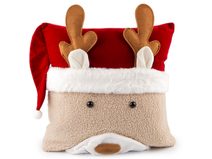 Vánoční plyšový povlak na polštář sněhulák 43x43 cm