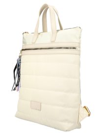 Velká dámská kabelka v prošívaném designu krémová