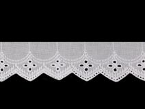 Krajka silonová 0109 šíře 14cm bílá METRÁŽ