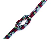 Šňůra kulatá s výplní indiánský motiv METRÁŽ