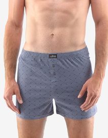 GINA pánské trenky volné, šité, s potiskem 75183P