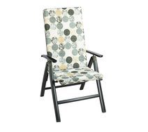 Sedák na zahradní židli - 47x115 cm Koule šedá