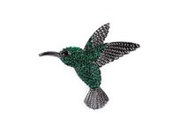 Brož s broušenými kamínky kolibřík