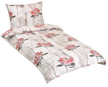 Povlečení bavlněné - 140x220, 70x90 cm Růže kávová