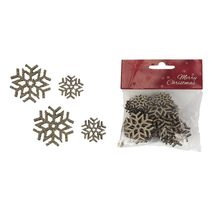 Vločka dekorační 24 ks D2269 - dia 2,5 x 0,3 cm