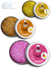 Inteligentní plastelína 80g chytrá hmota s vuní a s glitry s kuličkami