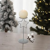 Kovový svícen K2367-28 - 12 x 12 x 30 cm