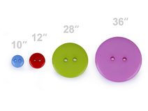 Knoflík - sada 6 ks Žlutá 349892JJ průměr 15 mm