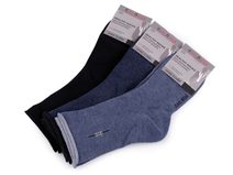 Pánské bavlněné ponožky se zdravotním lemem 3 páry