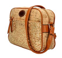 GREGORIO Kožená dámská crossbody kabelka šedá