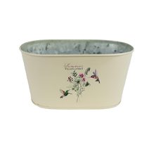 Květináč plechový ovál K7071/1 - 20 x 12 x 10 cm