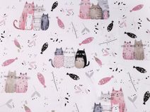 Bavlněná látka / plátno zvířátka v cirkusu METRÁŽ