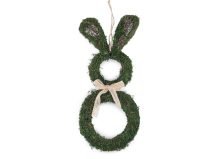 Velikonoční zajíček z proutí a mechu k zavěšení a k dalšímu dotvoření