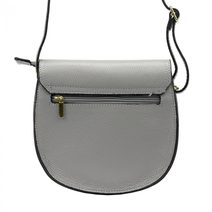 GREGORIO Kožená dámská crossbody kabelka šedá