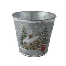 Vánoční květináč plechový K4481/3 - D16.5 × H15 cm B:12 cm