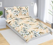 Povlečení bavlněné - 140x220, 70x90 cm Růže kávová