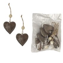 Dekorace srdce, 5ks D4105-21 - 5,5 x 6 x 1,5 cm