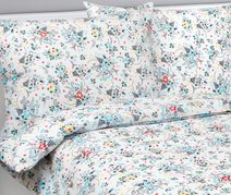 Krepové povlečení 140×200 cm + 70×90 cm – modrá, žlutá a červená