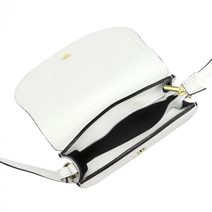 Kožená dámská crossbody kabelka v kroko designu tmavě hnědá