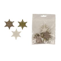 Dekorační vločky, 12 ks D4673 - dia 4 x 0,2 cm