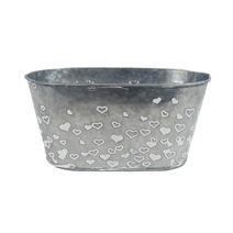 Květináč plechový ovál K4275/1 - 20 x 12 x 10 cm