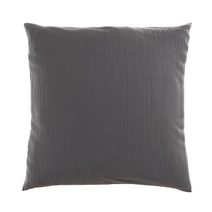 Mušelínový povlak na polštář TMAVĚ ŠEDÝ