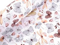 Bavlněná látka / plátno motýli METRÁŽ