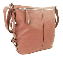 Moderní velká crossbody kabelka 74-MH metalická modrá