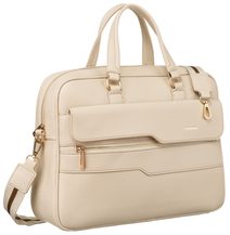 Peterson béžová elegantní dámská taška na notebook a dokumenty