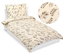 Povlečení bavlněné s hotelovou kapsou Hnědá,Béžová 190/347