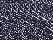 Bavlněná látka / plátno modrotisk drobné květinky METRÁŽ