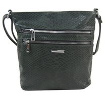 GREGORIO Kožená dámská crossbody kabelka šedá