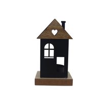 Svícen domeček na jednu svíčku K4390 - 6.5 × 6 × 11.3 cm