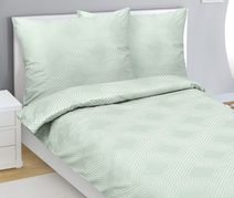 Povlečení bavlněný satén Bílá,Mentolová 94/607