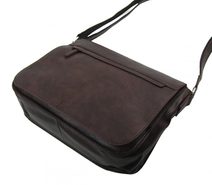 Moderní velká crossbody kabelka 74-MH koňaková hnědá