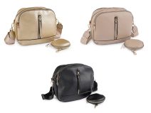 TESSRA Velká černá crossbody dámská kabelka D5580