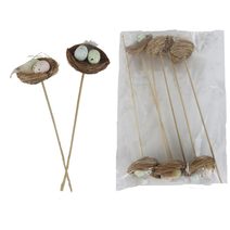 Zápich hnízdo s vajíčky, 6 ks P2383 - 26*20*6CM