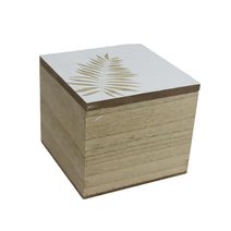 Dřevěný box D6207 - 12 × 12 × 10,5 cm
