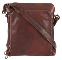 Kožená kvalitní pánská crossbody taška NICO 24x27x8 cm hnědá