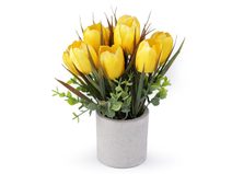 Umělé tulipány v květináči 22 cm