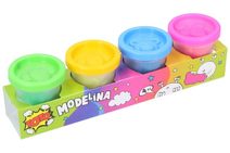 Modelína Doh neon 4x 50g barevná plastelína v kelímku